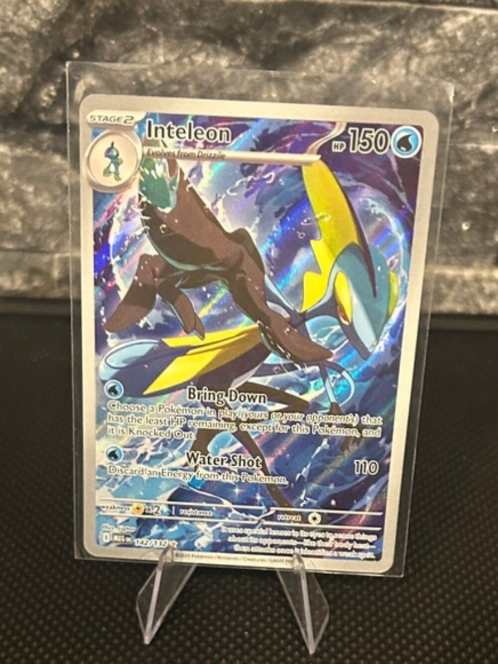 Pokémon Inteleon 142/132 Illustration Rare Holo Card from Mega Evolutions set‎